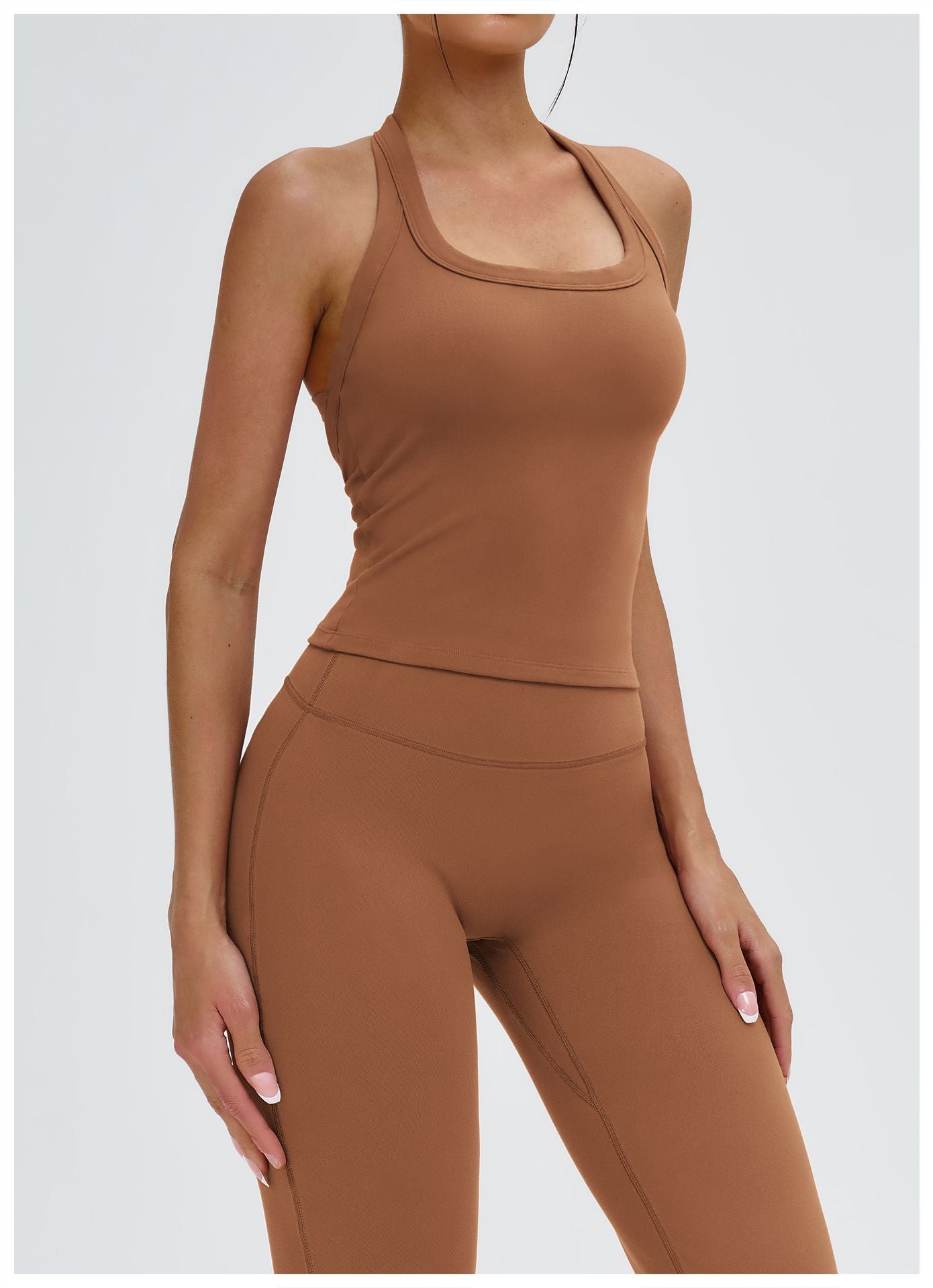 Halter Sports Vest Y Shaped Hollow Out Cutout out Beauty Back Tight Yoga Vest Outdoor Running Fitness Top