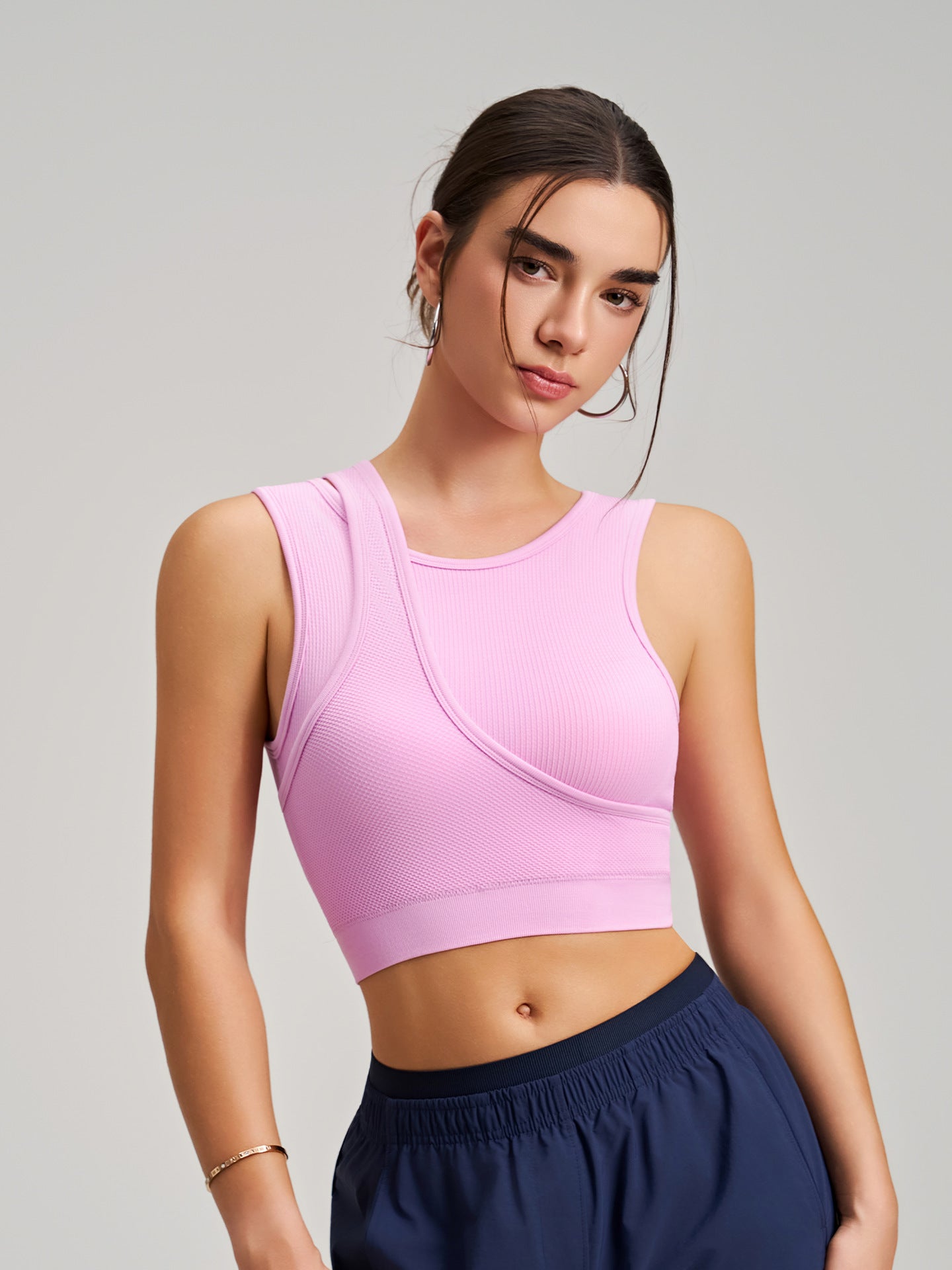 Sports Underwear Vest Yoga Clothes Shockproof Workout Top Women One Piece Training Outerwear Bar