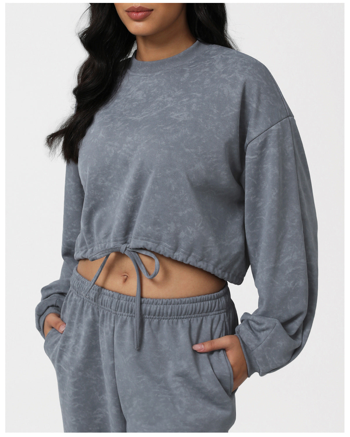 Loose Stylish Long Sleeves Yoga Sweater round Neck Sports Casual Autumn Winter Coat Printed Fitness Pullover