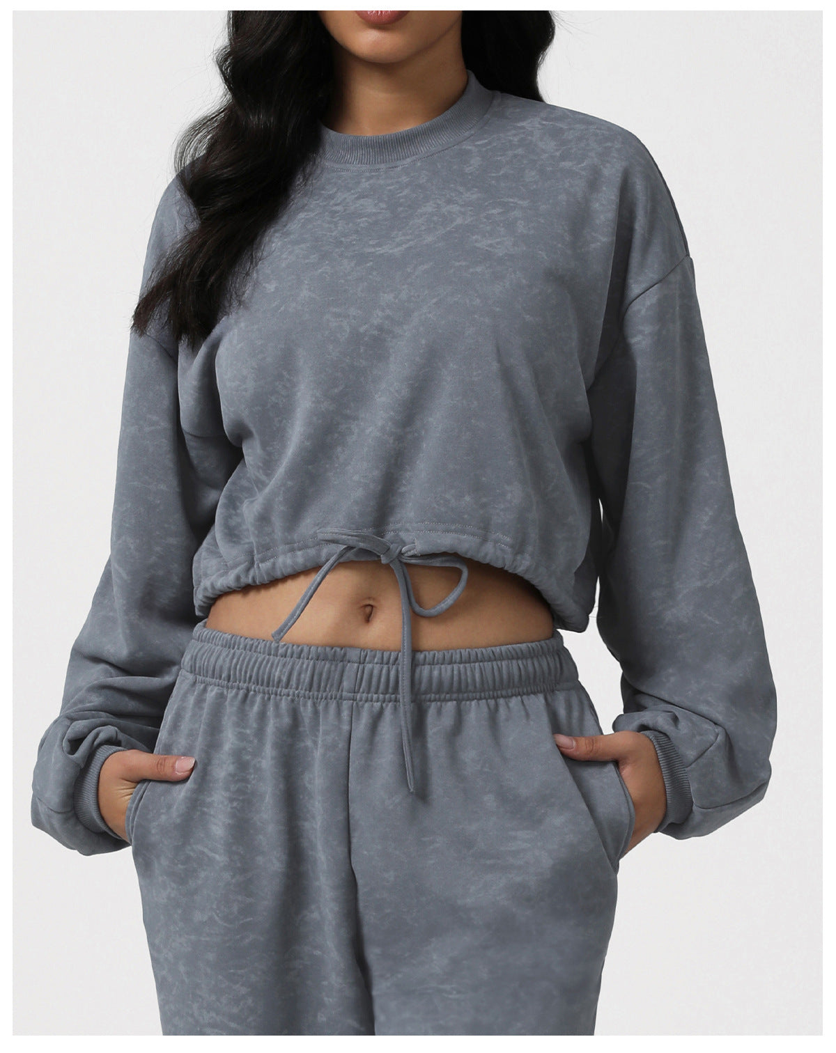 Loose Stylish Long Sleeves Yoga Sweater round Neck Sports Casual Autumn Winter Coat Printed Fitness Pullover