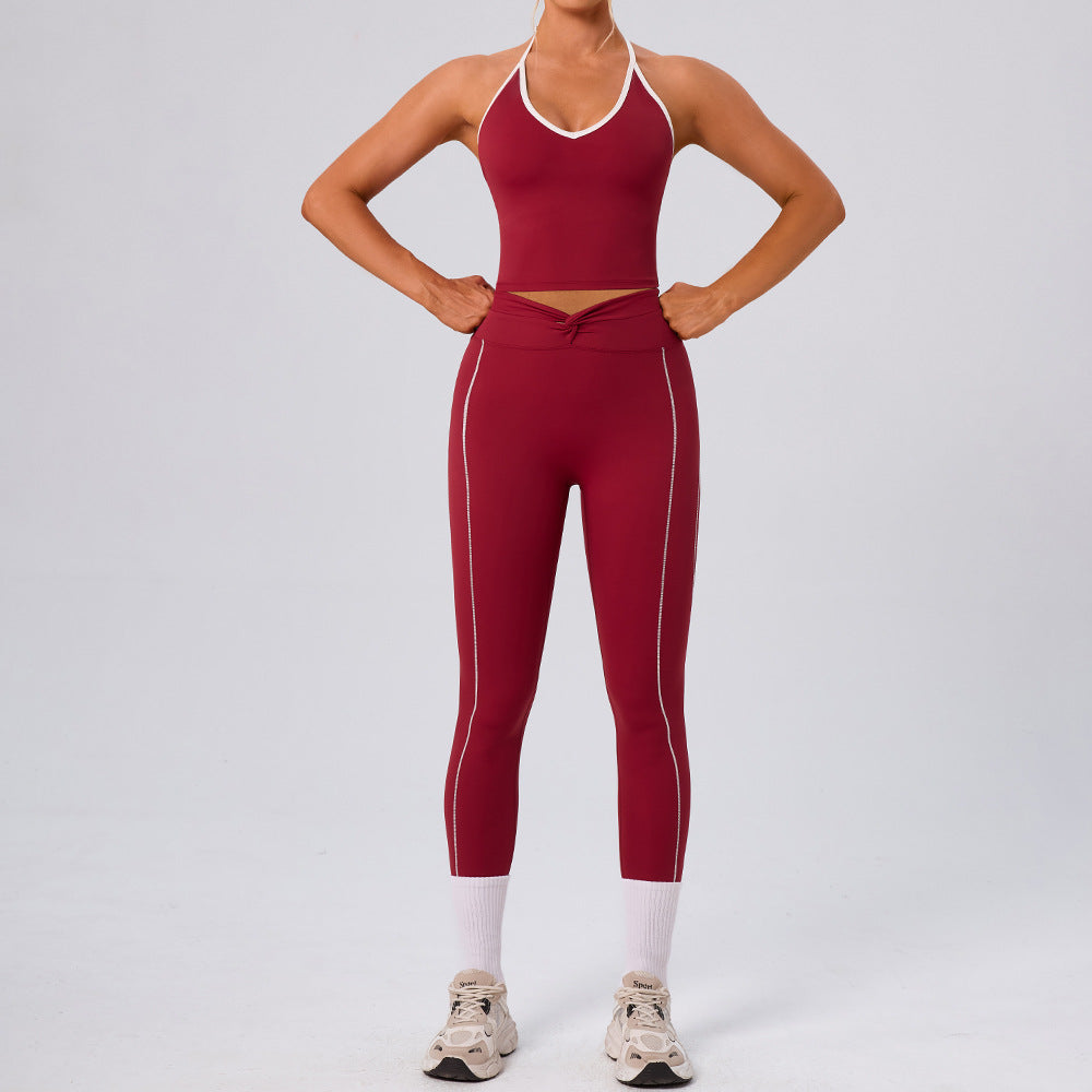 Wine Red: Vest Trousers