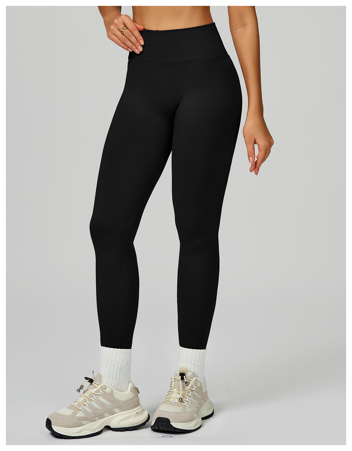 Seamless Yoga Trousers Contrast Color Binding High Waist Slim Trousers Sports Running Fitness Pants