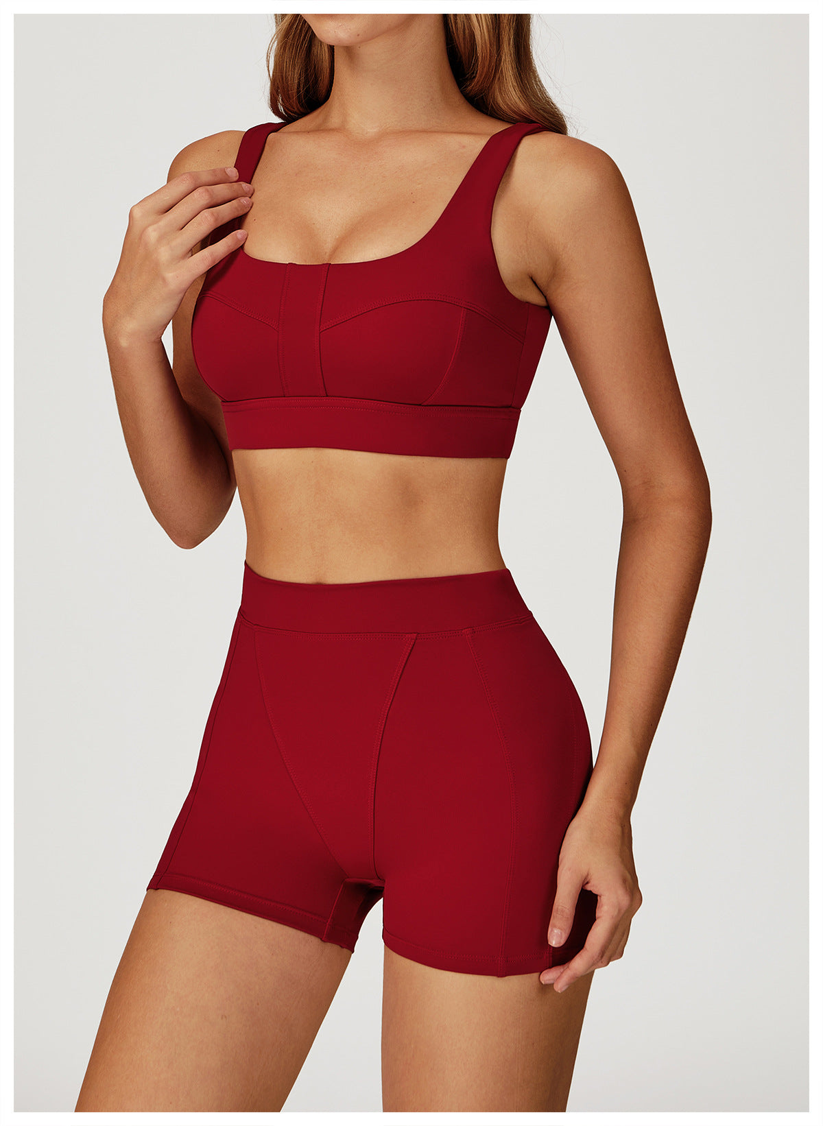 Nude Feel Yoga Bra Hollow Out Cutout Back Shaping Shockproof Sports Underwear Outdoor Running Workout Yoga Bra