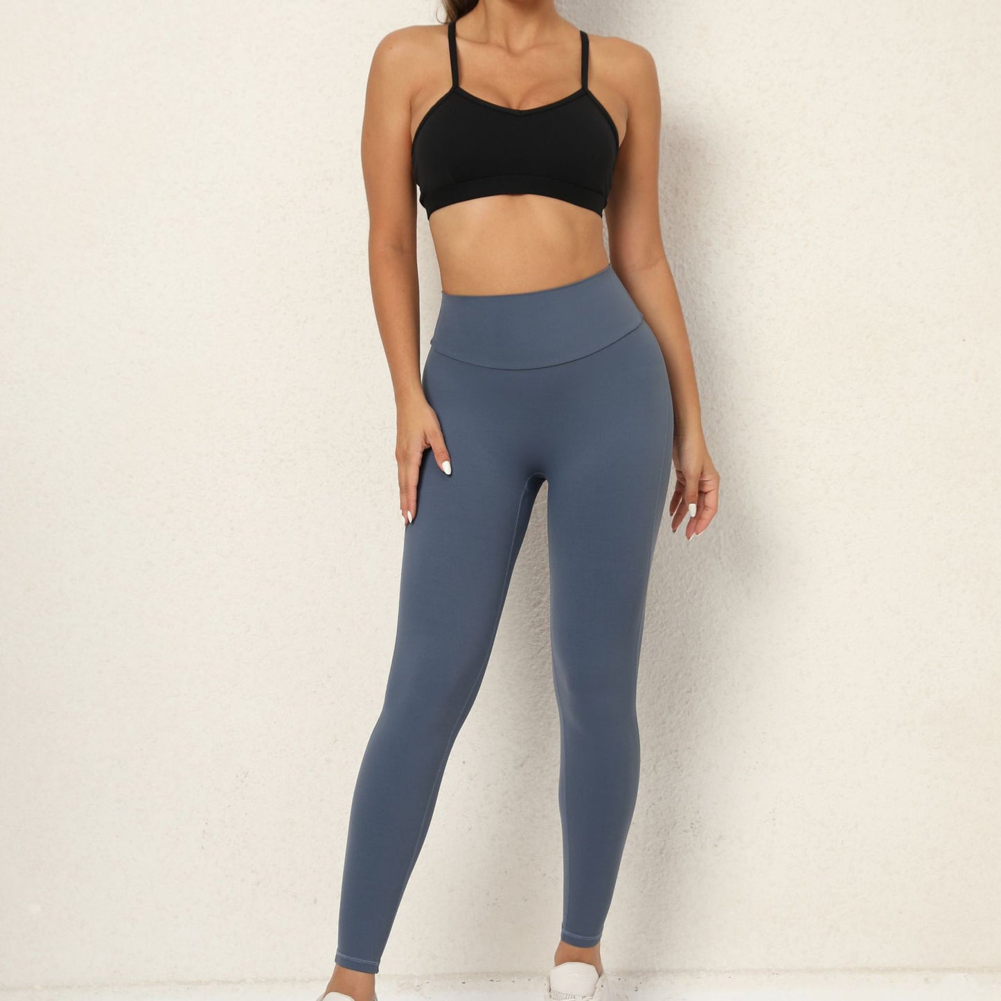 Peach Hip Workwear Tight Pocket Yoga Pants Women High Waist Stretch Hip Lift Button Quick Drying Running Fitness Pants Women