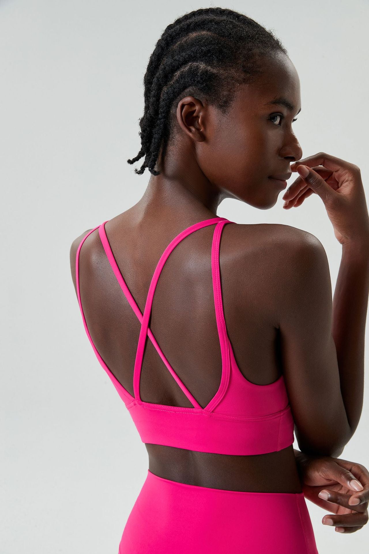 Medium Tenacity Kitten Ear Water Drop Cup Sports Underwear Women Beauty Back Aerobics Yoga Vest Fitness Sports Bra