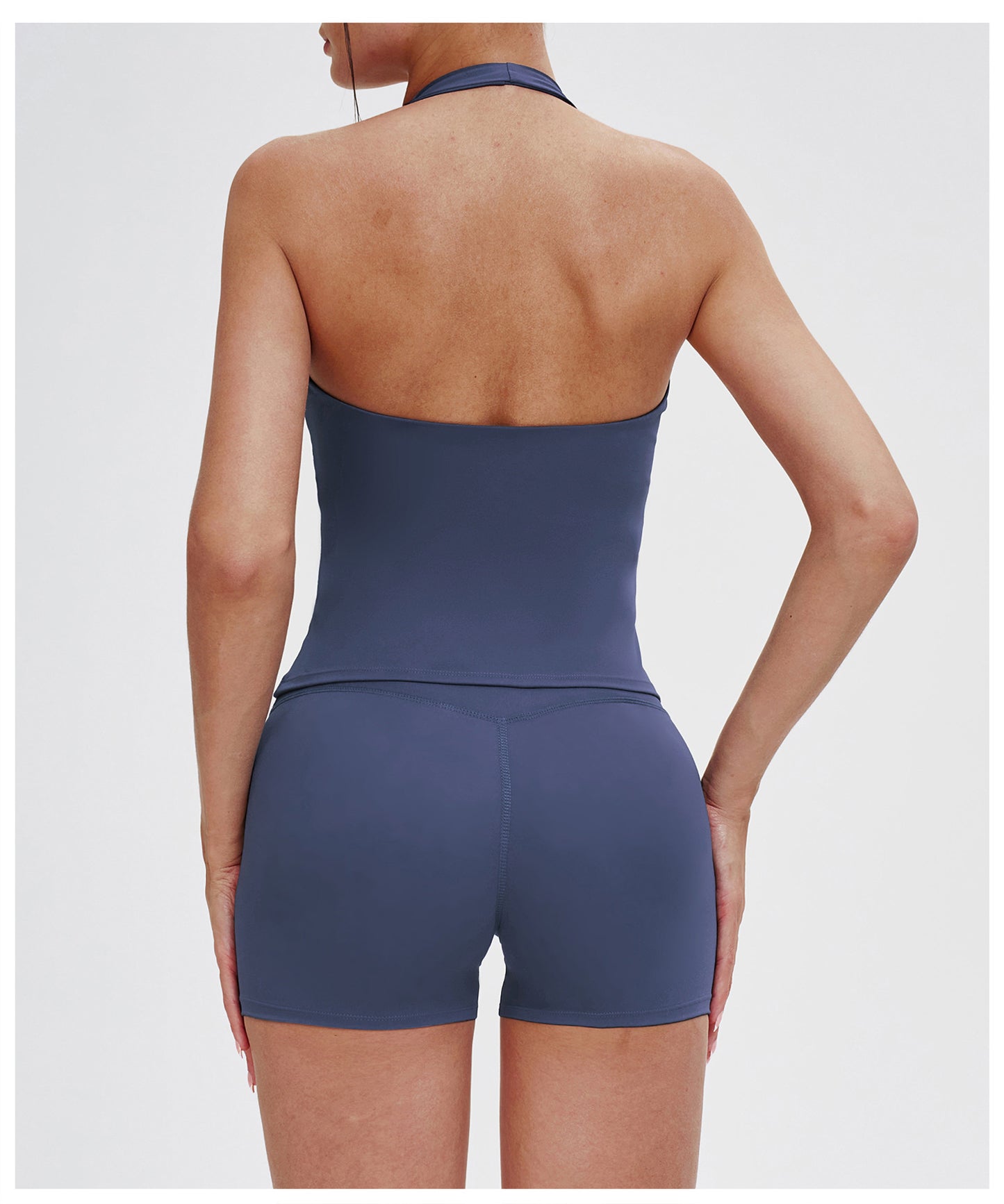 V neck Halter Yoga Vest Tight Brushed Beauty Back Exercise Vest Outdoor Running Workout Underwear