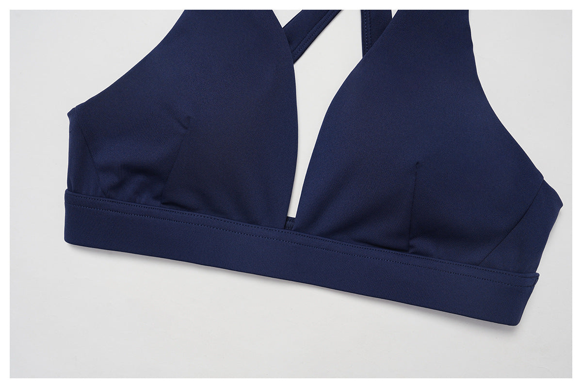 Nude Feel Yoga Bra Cross Beauty Back High Sense Sports Bra Women Running Workout Exercise Underwear