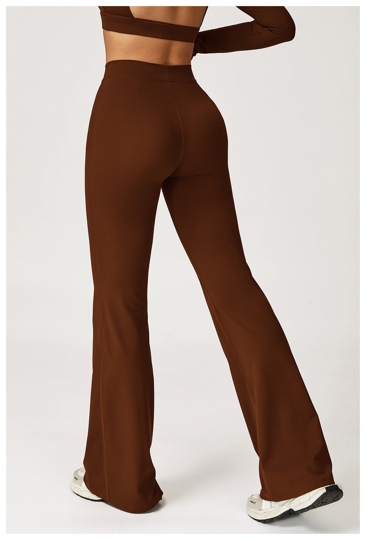 Brushed Sports Trousers High Waist Tight Wide Leg Slimming Bell Bottom Pants Sports Running Fitness Clothes