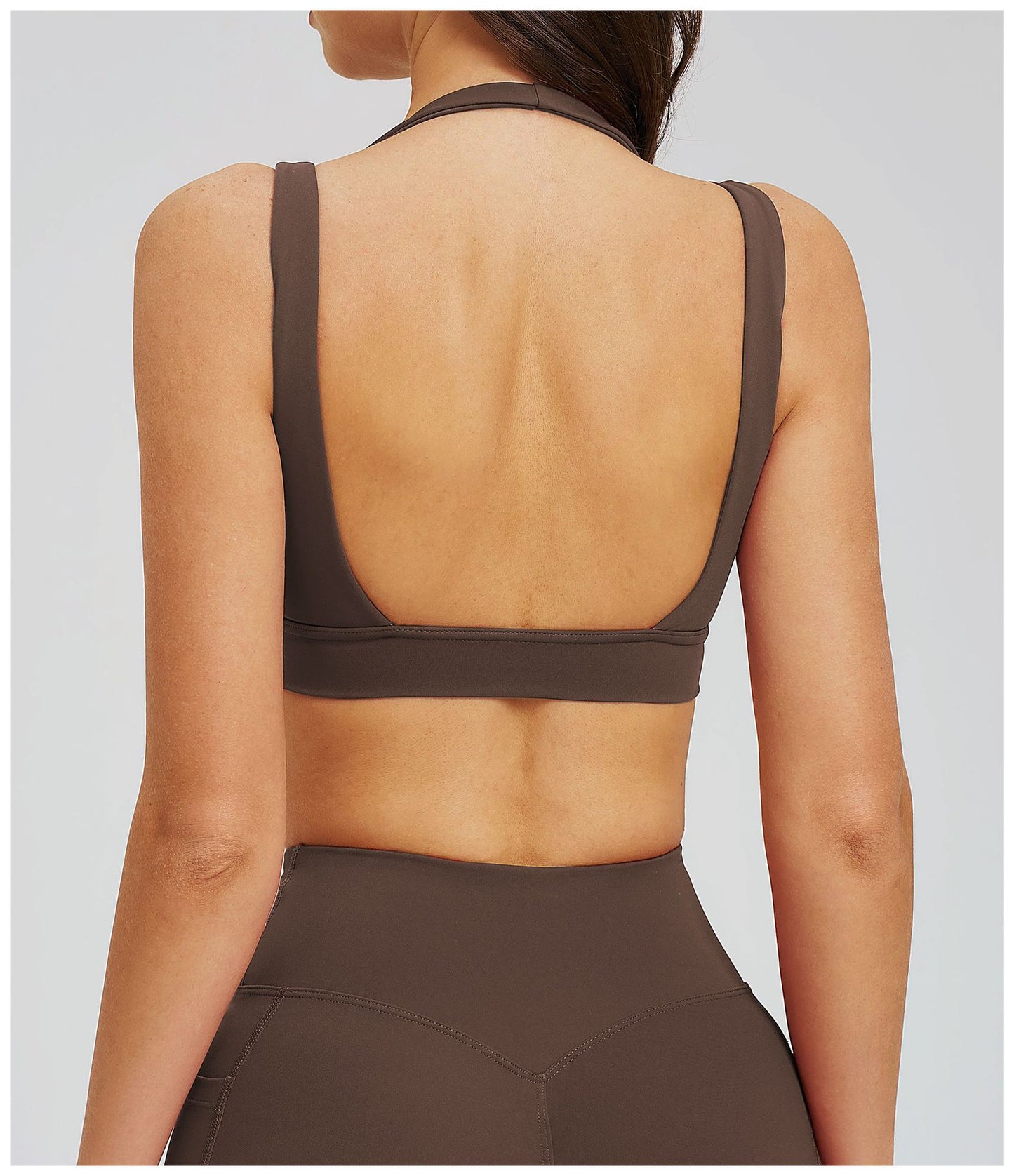 Nude Feel Yoga Bra Generous Beauty Back High Sense Sports Bra Women Running Workout Exercise Underwear