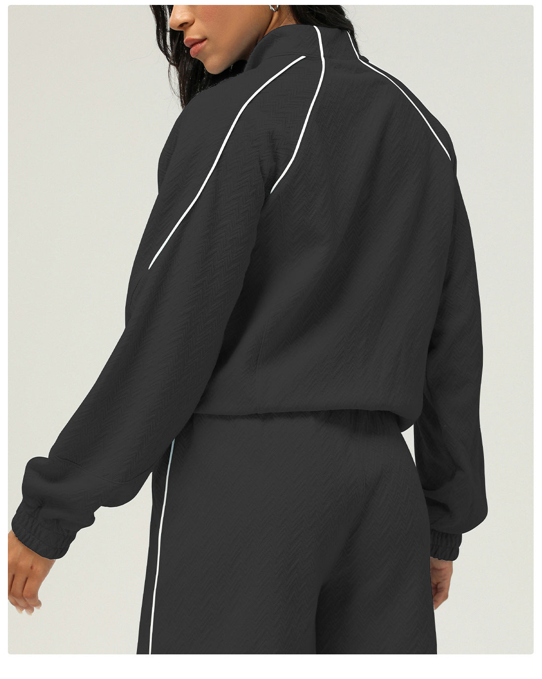 Autumn Winter Sports Casual Stand up Collar Jacket Women High Grade Cardigan Sweater Outdoor Workout Top Zipper Coat