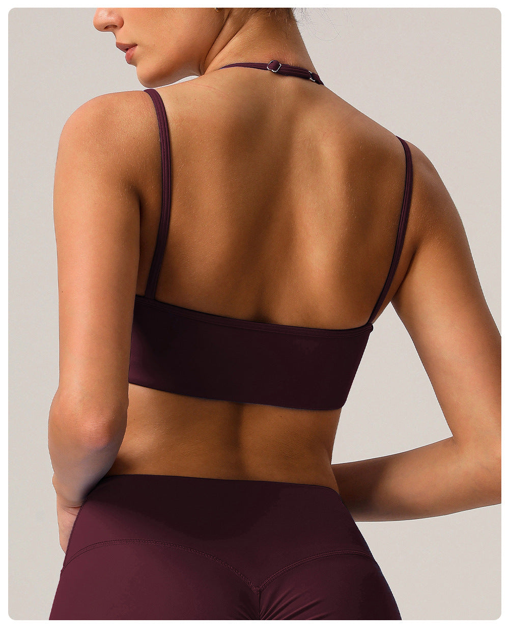 Push up Beauty Back Nude Feel Yoga Bra Women Quick Drying Sports High Elastic Thin Strap Halter Fitness Running Underwear