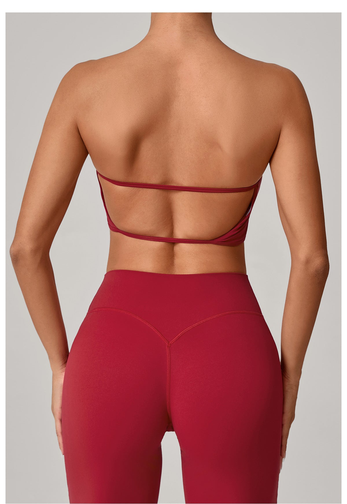 Anti Exposure Tube Top Underwear Base Workout Top Skinny Yoga Clothes One Piece Nude Feel Sports Underwear