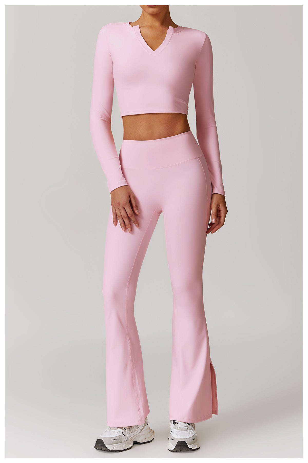 Sollinarry Tight Nude Feel Long Sleeved T Shirt Yoga Clothes Outdoor Sports Top Stretch Slimming Training Workout Clothes