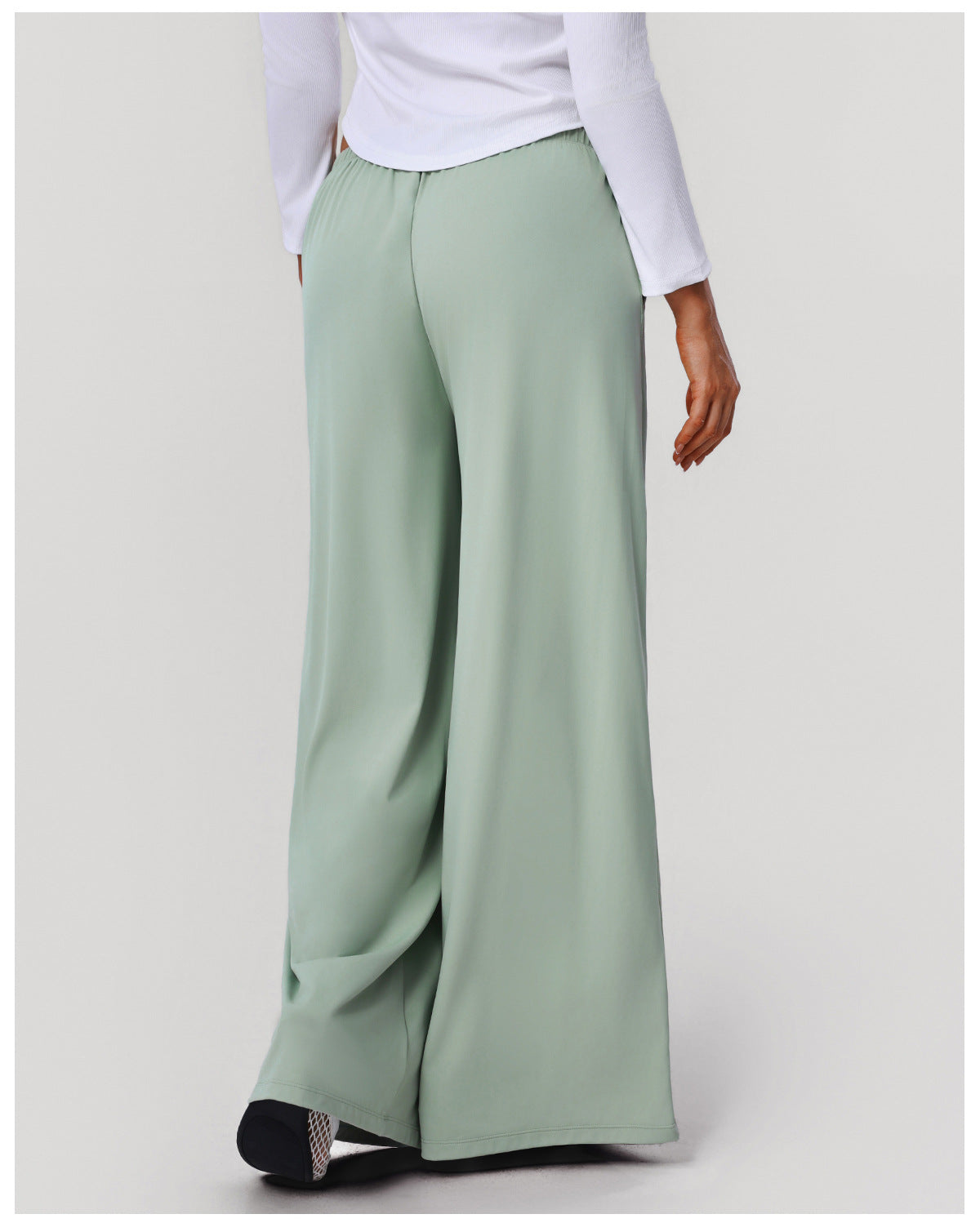 High Waist Drooping Casual Sports Trousers Indoor Dance Training Mop Pants Fitness Yoga Wide Leg Pants