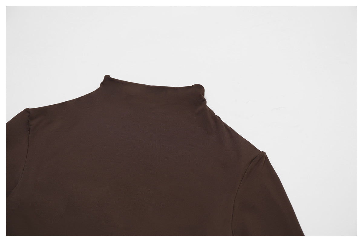 Quick Drying Fitness Sports Long Sleeved Top Turtleneck Tight Fitting Outerwear All Match Long Sleeve Yoga Wear