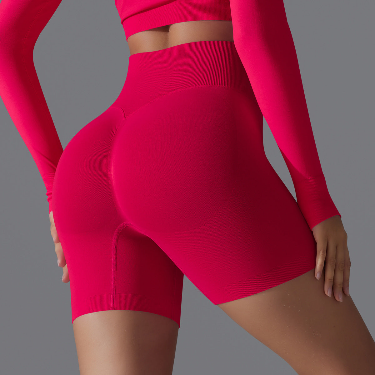 Summer High Waist Hip Lift Fitness Pants Women Sports Belly Contracting Cycling Tights Peach Hip Yoga Short
