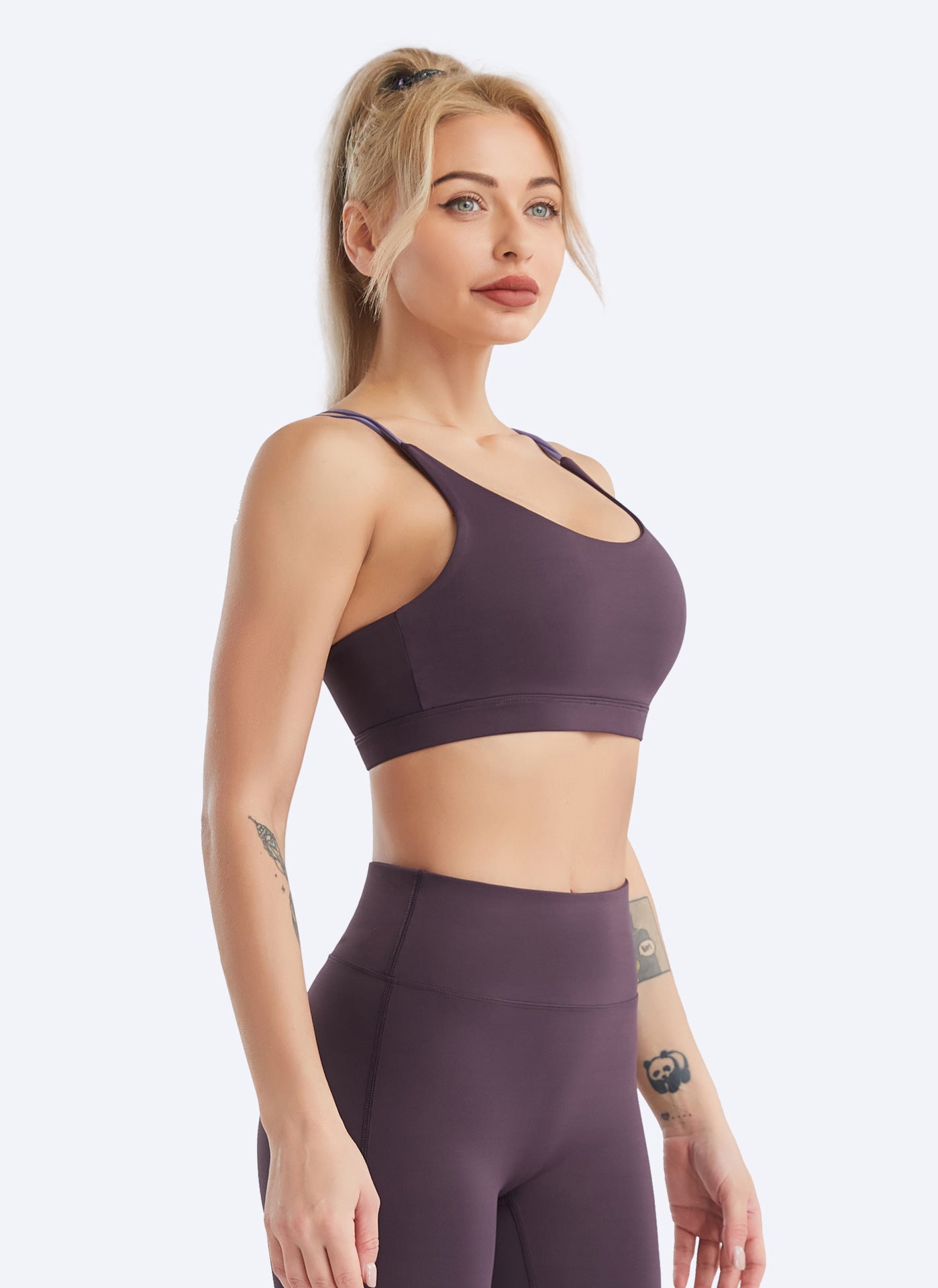 Yoga Clothes Women Sexy Beauty Back Workout Bra Wireless Shockproof Push up Running Exercise Underwear