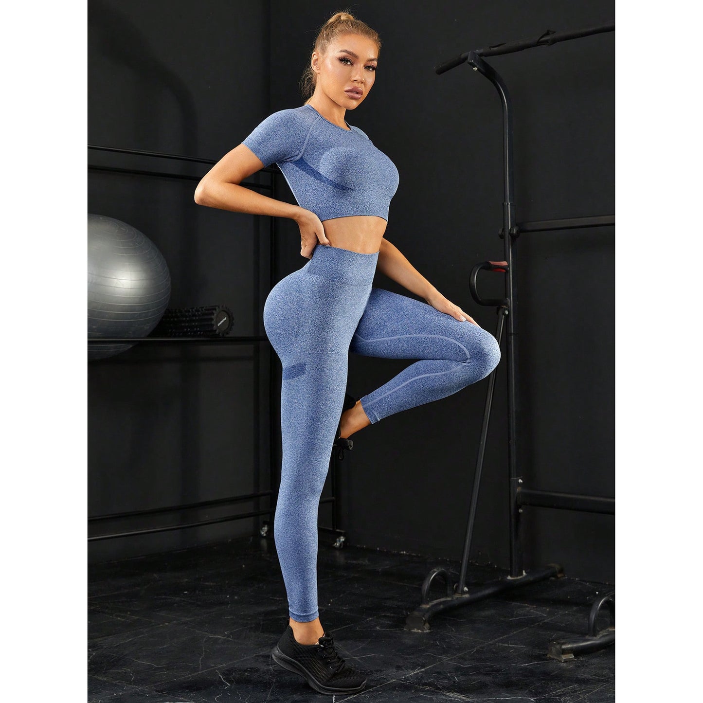Running Quick Drying Fitness Trousers Long Sleeved Women Sportswear Yoga Two Piece Sets