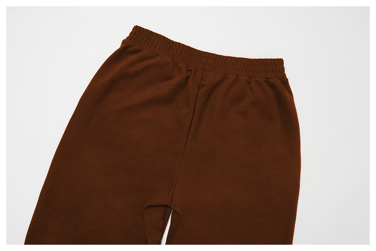 Autumn Winter High Waist Sweatpants Wide Leg Slimming Straight Loose Trousers Outdoor Casual Sports Running Sweatpants