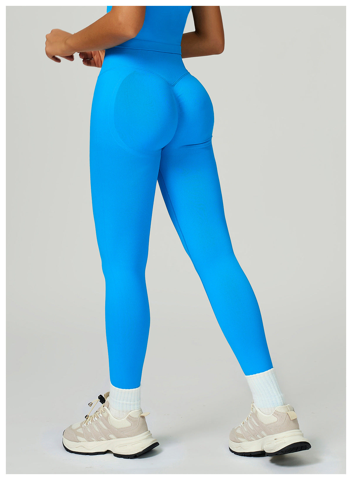 Seamless Yoga Trousers Contrast Color Binding High Waist Slim Trousers Sports Running Fitness Pants