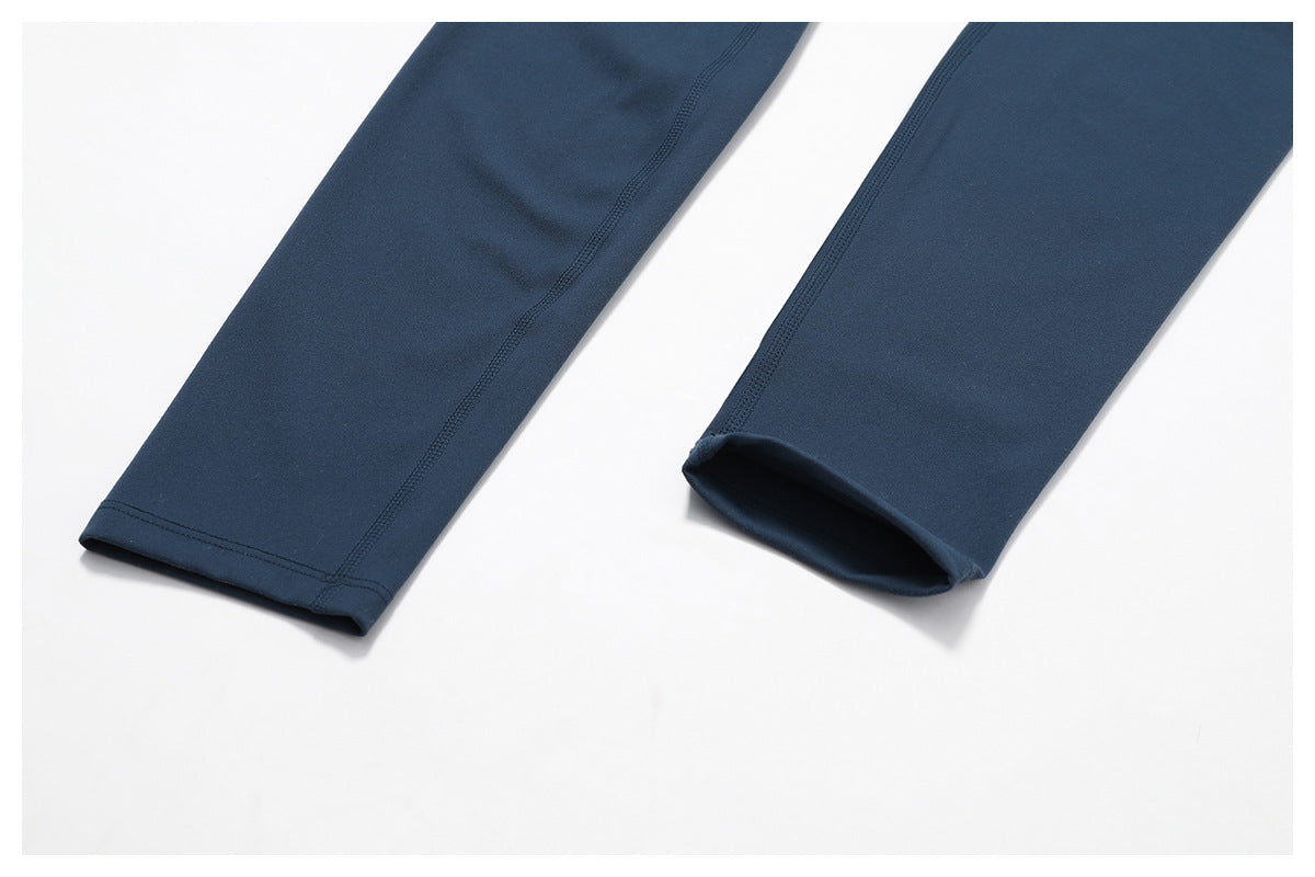 High Waist Hip Lift Brushed Yoga Pants Women Running Quick Drying Fitness Pants Outer Wear Slimming Tight Sports Pants