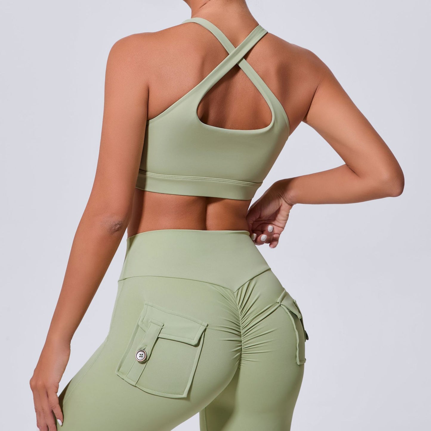 Hollow Out Cutout Beauty Back Tight Yoga Vest Sports Underwear Shockproof Top Pilates Running Outdoors Workout Clothes