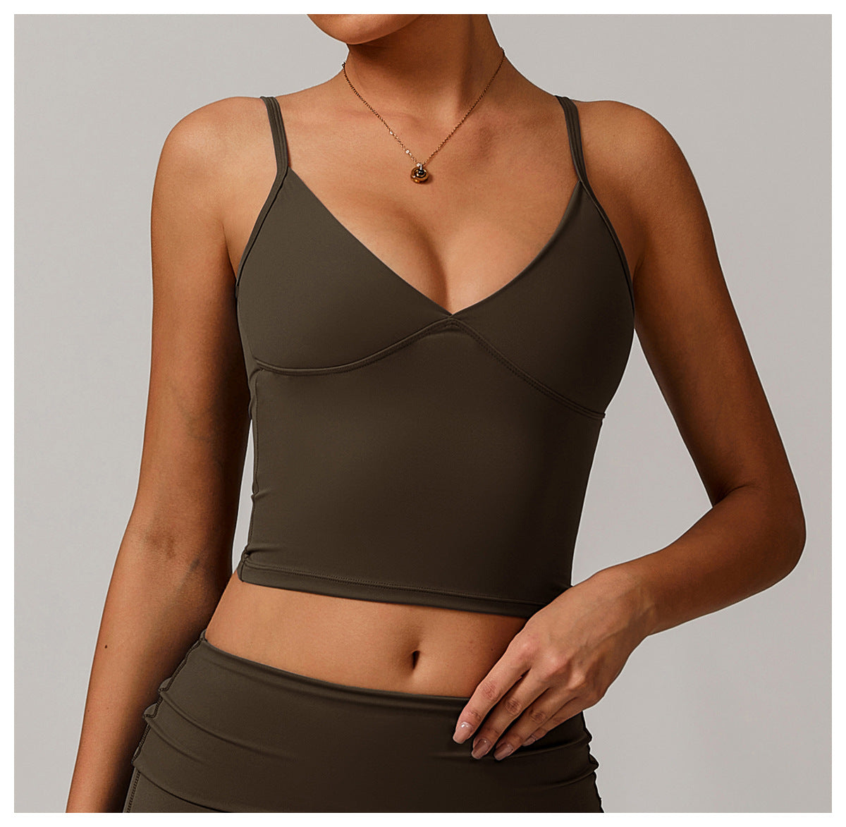 Sollinarry Sustainable Recycled Tight Yoga Vest Casual Outdoor Wild Running Sports Workout Underwear