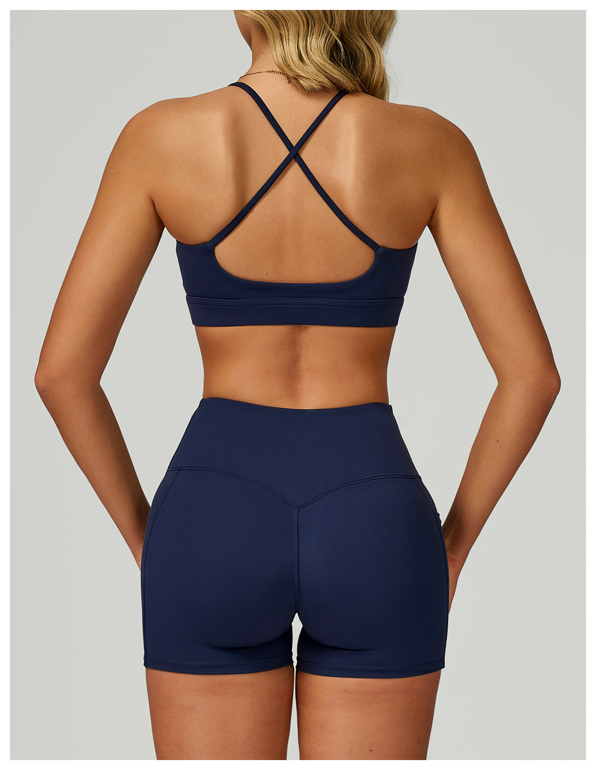 Summer Nude Feel Sports Underwear Cross Back High Grade Yoga Bra Running Workout Vest Women