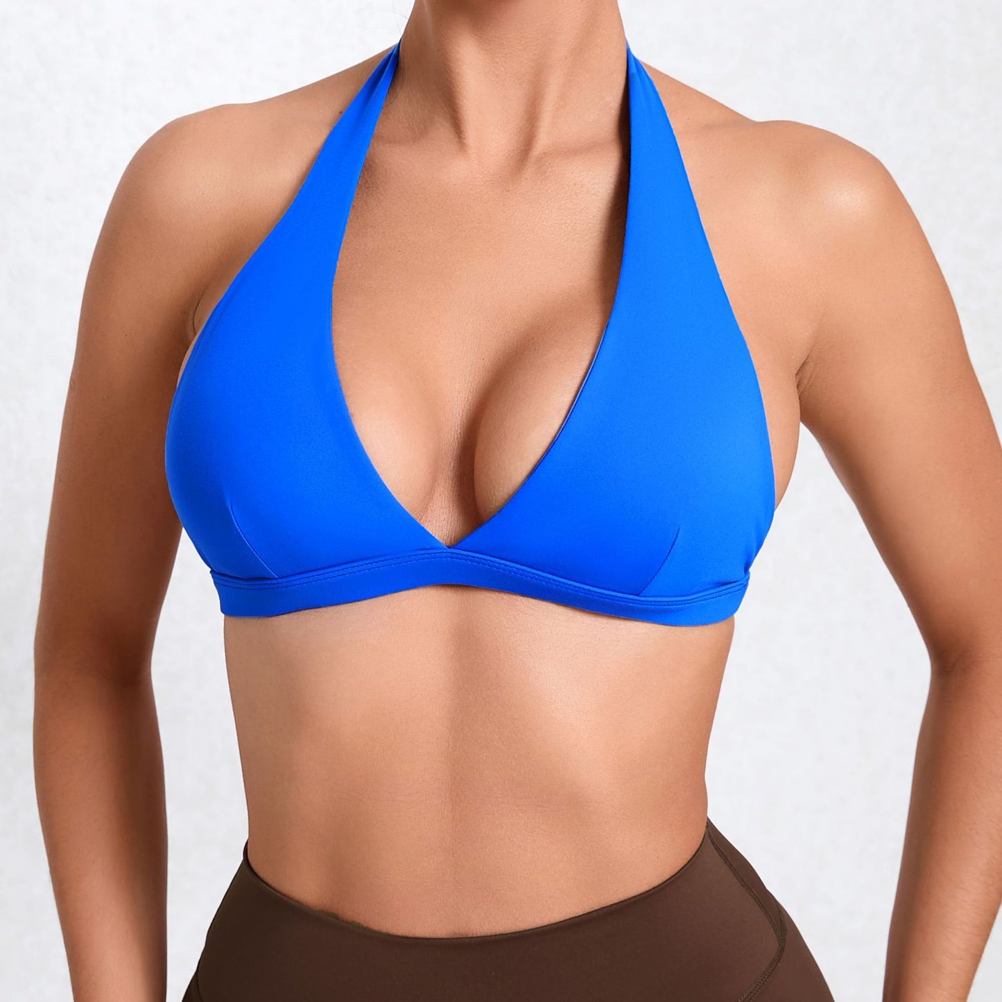 Halter Nude Feel Yoga Clothes Women Tight Quick Drying Sports Yoga Bra Outdoor Running Backless Workout Underwear