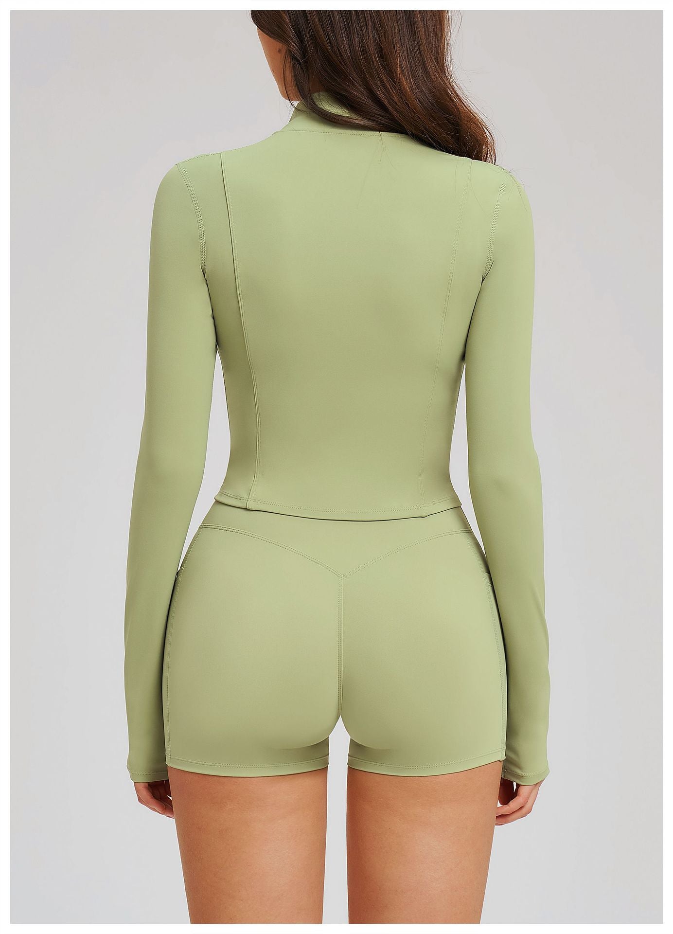Nude Feel Yoga Jacket Stand Collar Zipper Skinny Jacket Outdoor Running Sports Casual Top