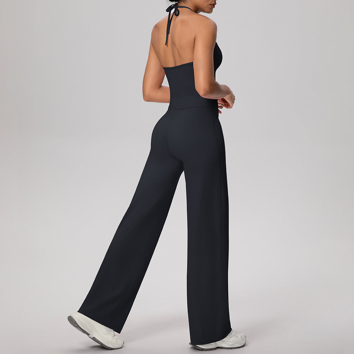 Bandage Vest Pants Suit-Black