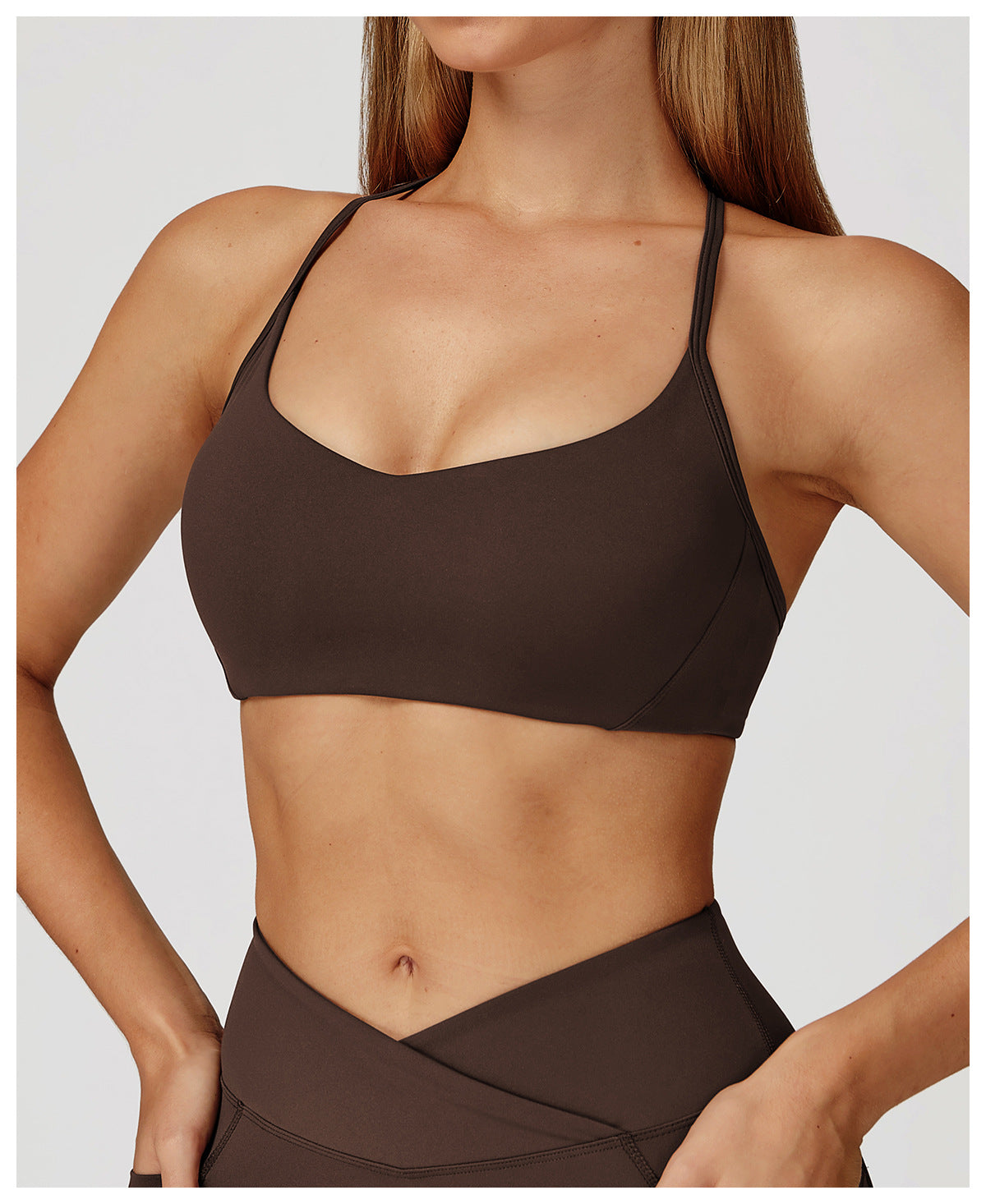 Nude Feel Yoga Bra Y Shaped Beauty Back High Grade Sports Underwear Running Fitness Sports Bra Women