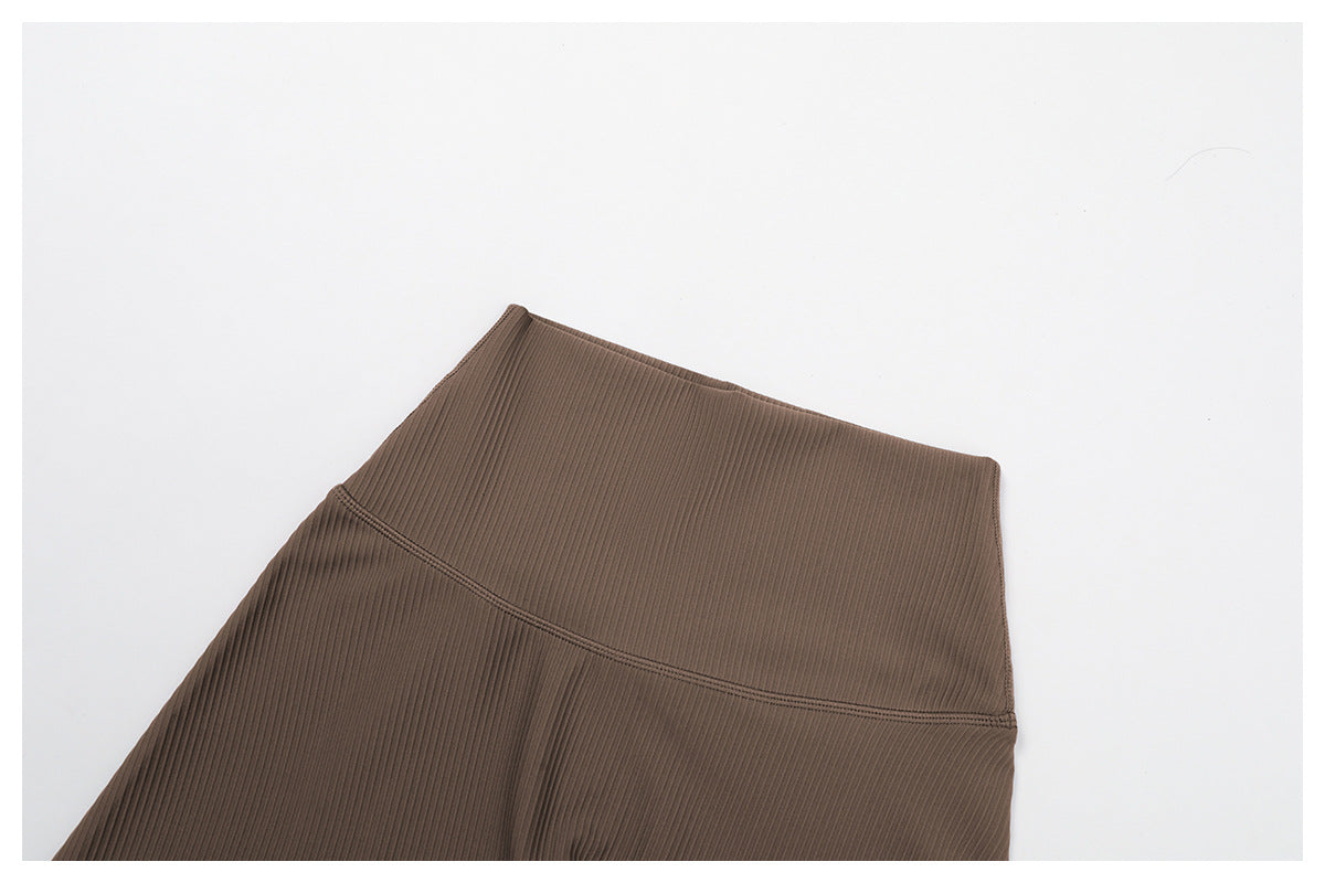 Sollinarry Threaded Tight Yoga Shorts High Waist Hip Lift High Intensity Sports Workout Clothes Outdoor Running Shorts