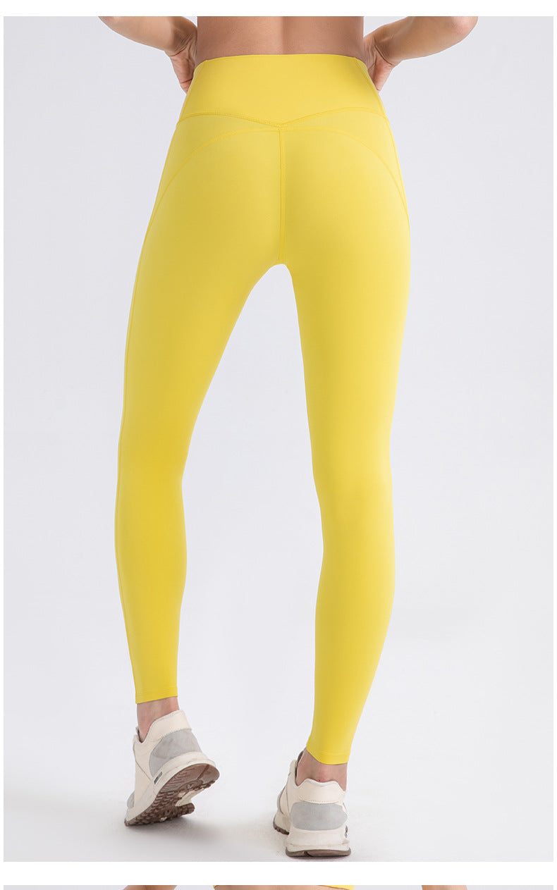 Hip Lifting Yoga Trousers Lulu Raw Yarn Double 66 Lycra Water Mill High Waist Tights Pilates