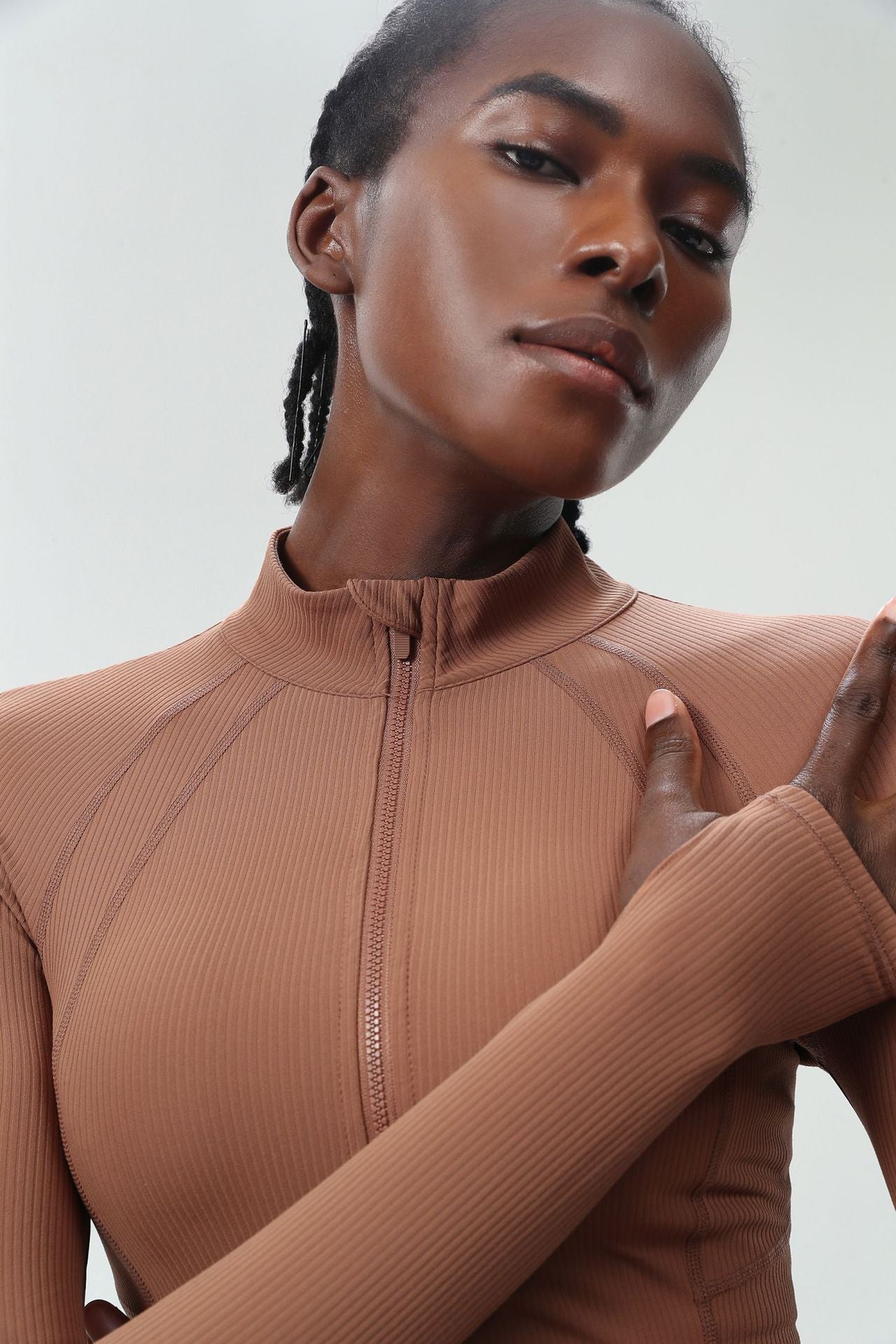 Light Plastic Waist Tight Zipper Yoga Clothes Coat Women Sports Running Fitness Sports Top