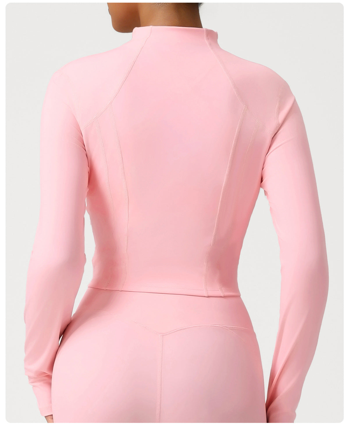 Yoga Sports Stand Collar Coat Women Pilates Training Wear Skinny Yoga Clothes Workout Top Long Sleeve Autumn Winter
