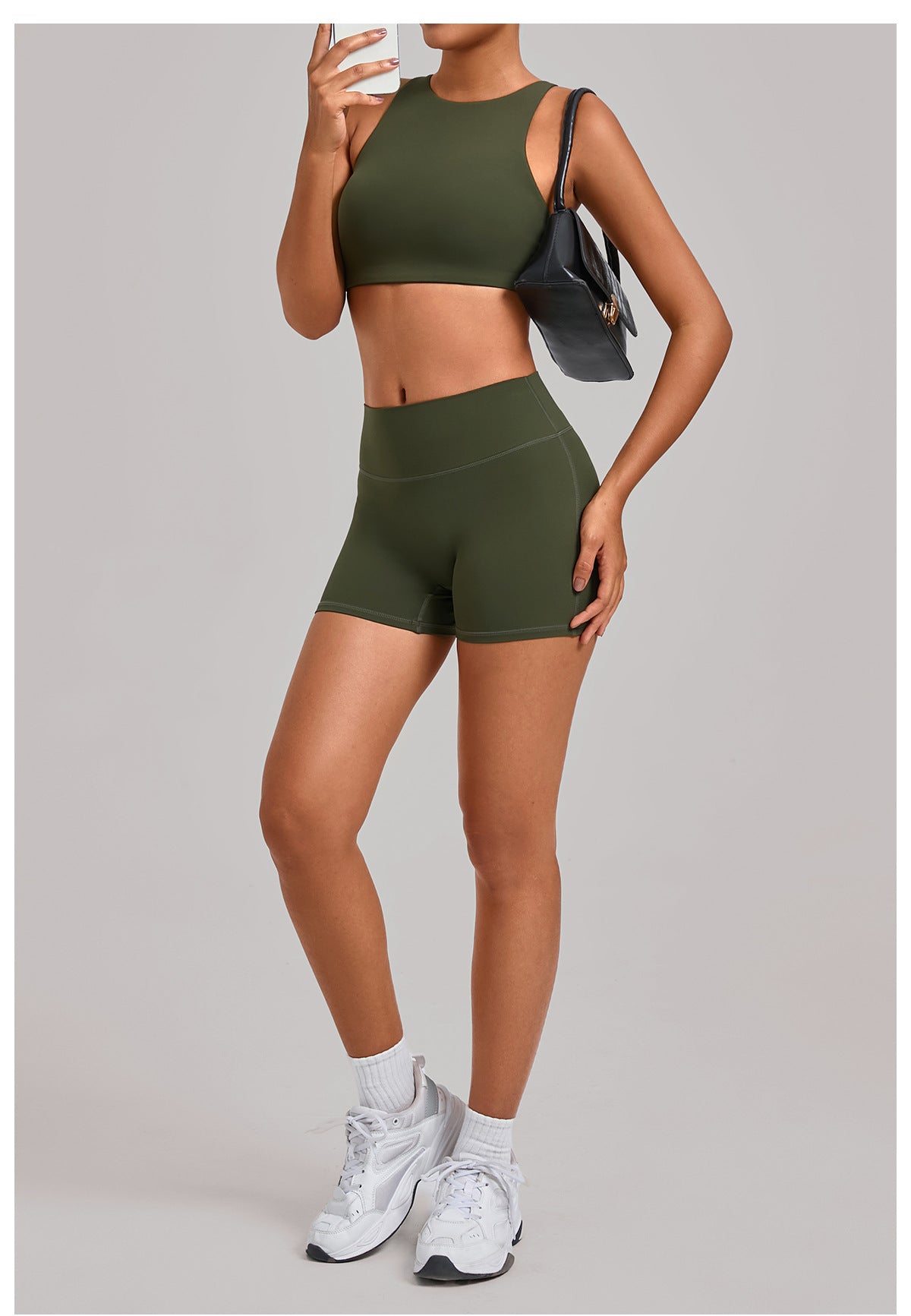Cross Back Yoga Tight Quick-Drying Workout Clothes Detachable Chest Pad Sports Shorts Two Piece Sets Women