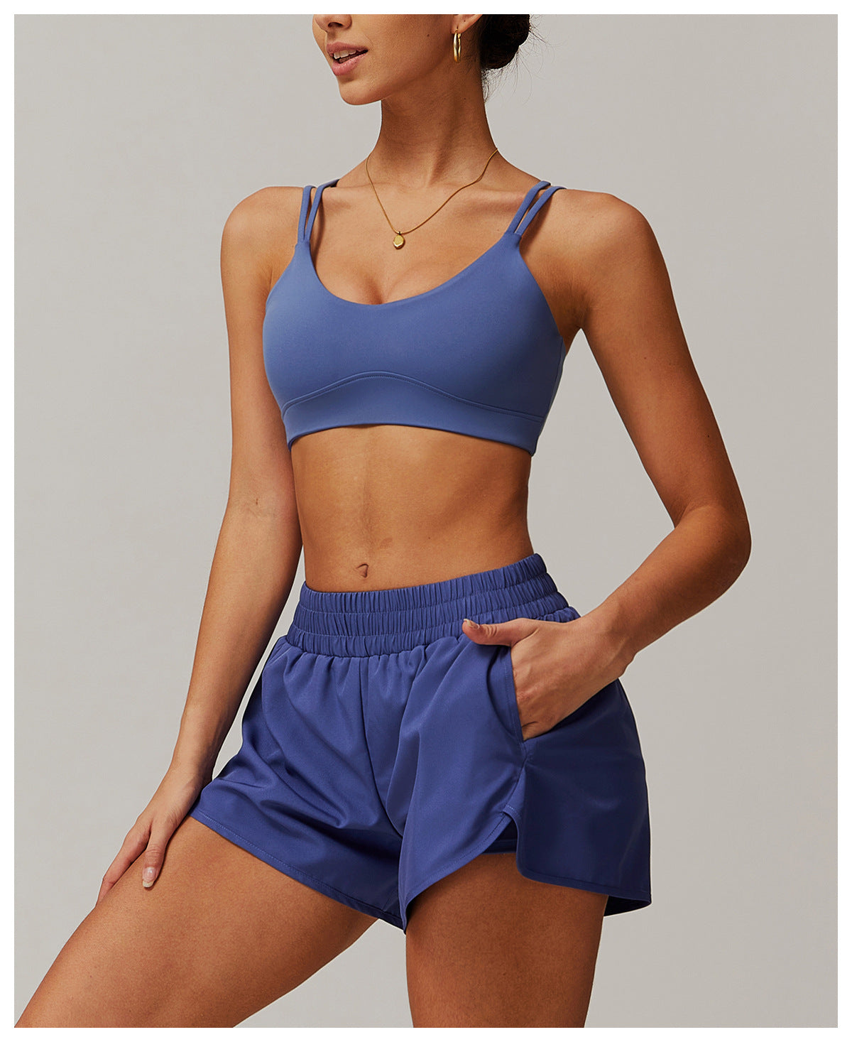Sollinarry Cross Beauty Back Yoga Bra Sports Nude Feel Outer Wear Underwear Outdoor Running Fitness Sports Vest