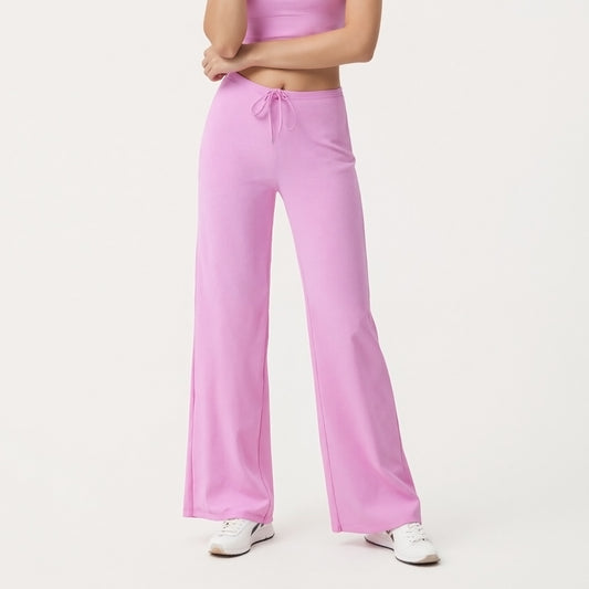 Yoga Pants Women Summer Cool Feeling Wide Leg Straight Pants Antibacterial Loose Slimming Draping Effect Running Exercise Workout Pants