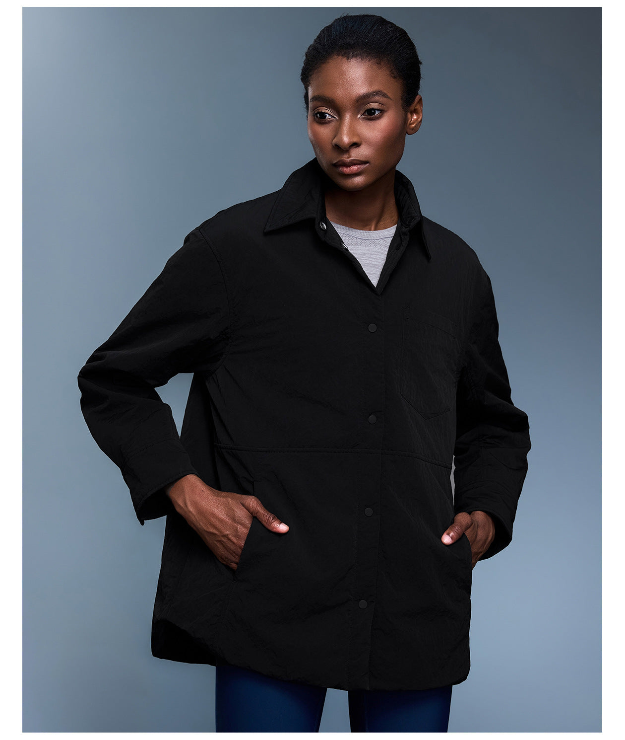 Collared Shirt Cotton Padded Coat Women Autumn Winter Simple Thickened Warm Jacket Casual Top Coat