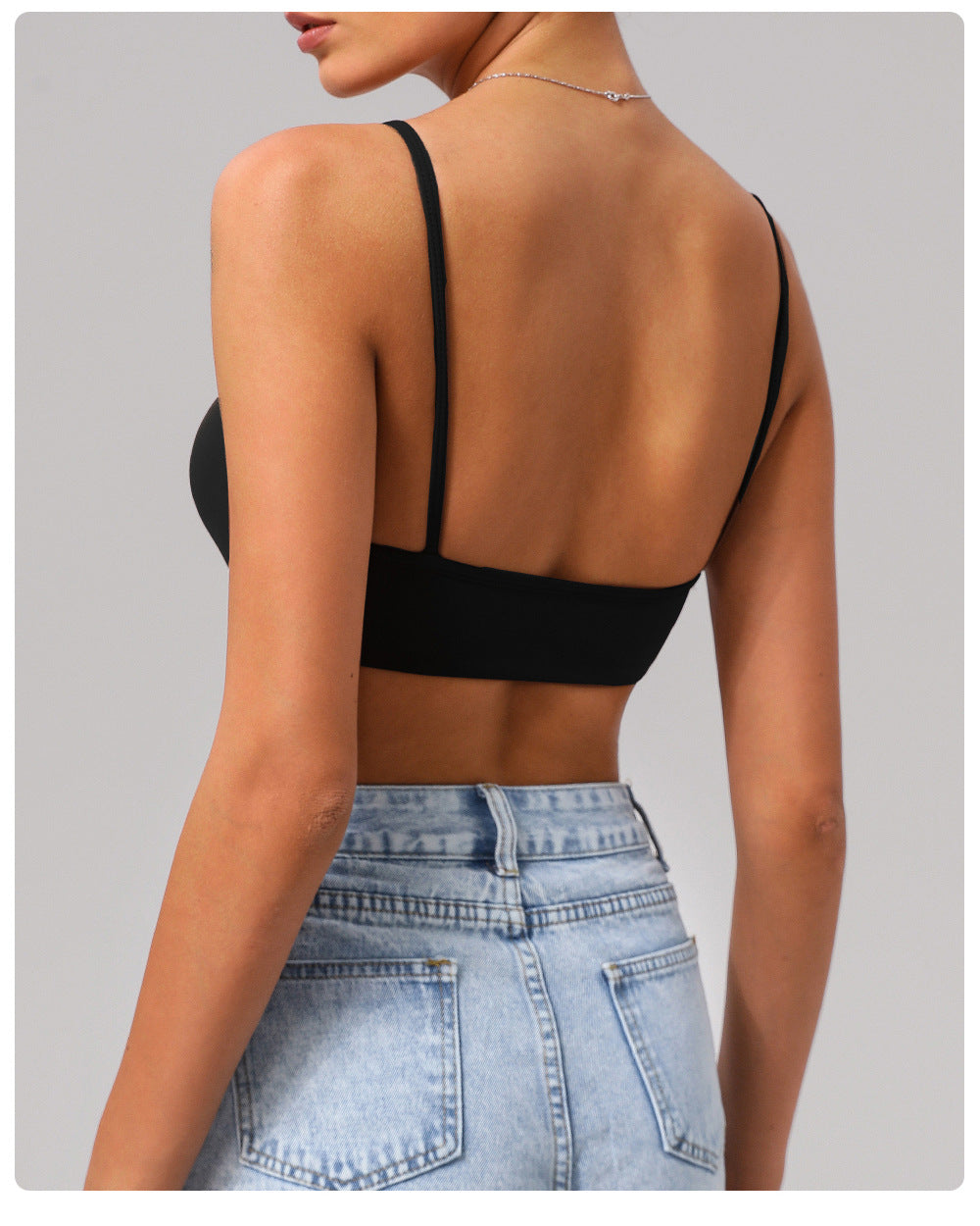 Beauty Back Exercise Underwear Nude Feel Yoga Bra Running Fitness Top Strap Yoga Clothes for Women