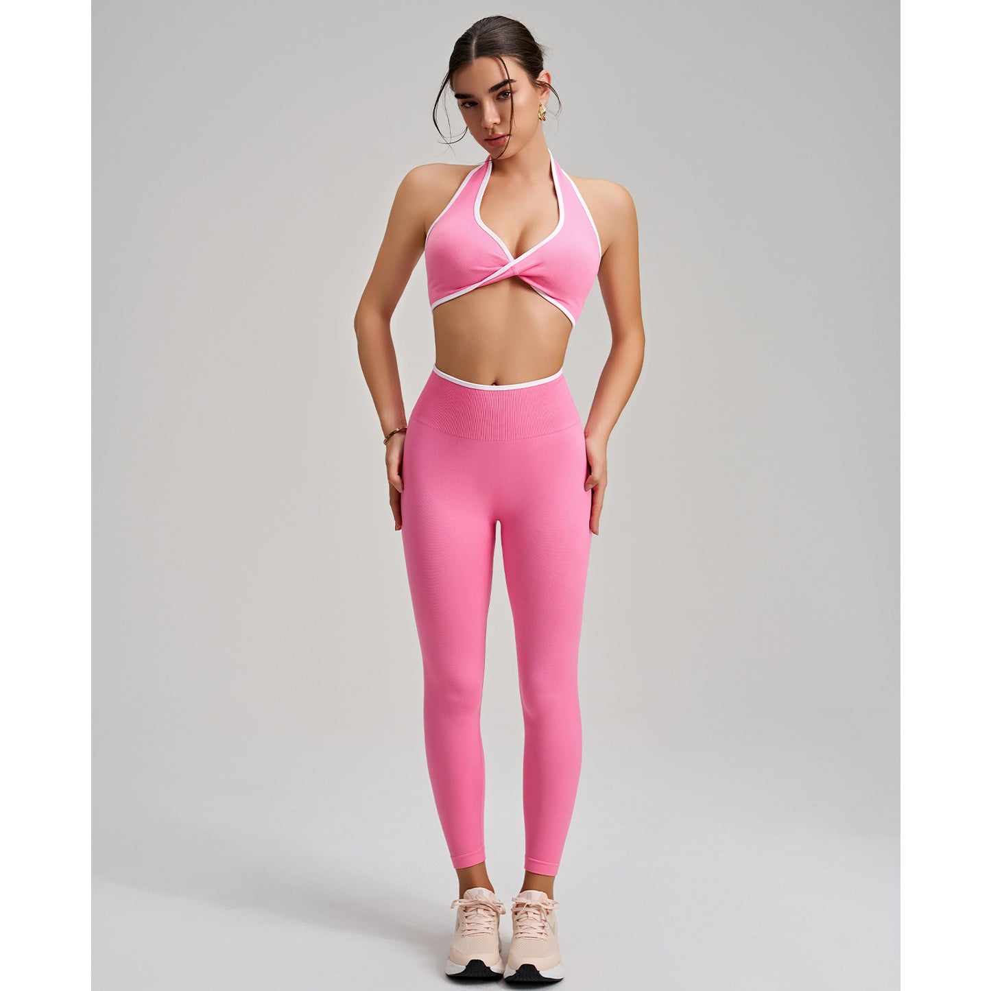 Sports Bra Yoga Trousers Running Fitness Sportswear Two Piece Set for Women