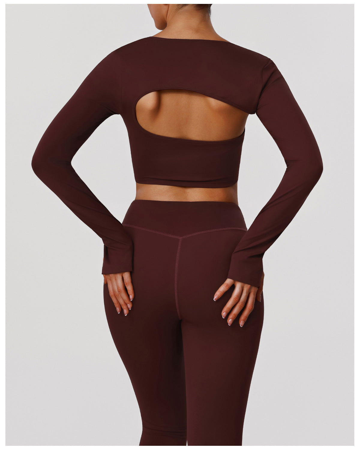 Nude Feel Hollow Out Cutout-out Beauty Back Sports Top Yoga Clothes with Pad High Elastic Hip Lifting Embroidered Logo Fitness Pants Two Piece Sets