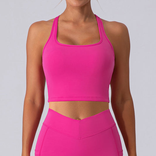 Autumn Winter Brushed Beauty Back Yoga Vest Quick Drying Dance Workout Top Outerwear Running Exercise Vest Women