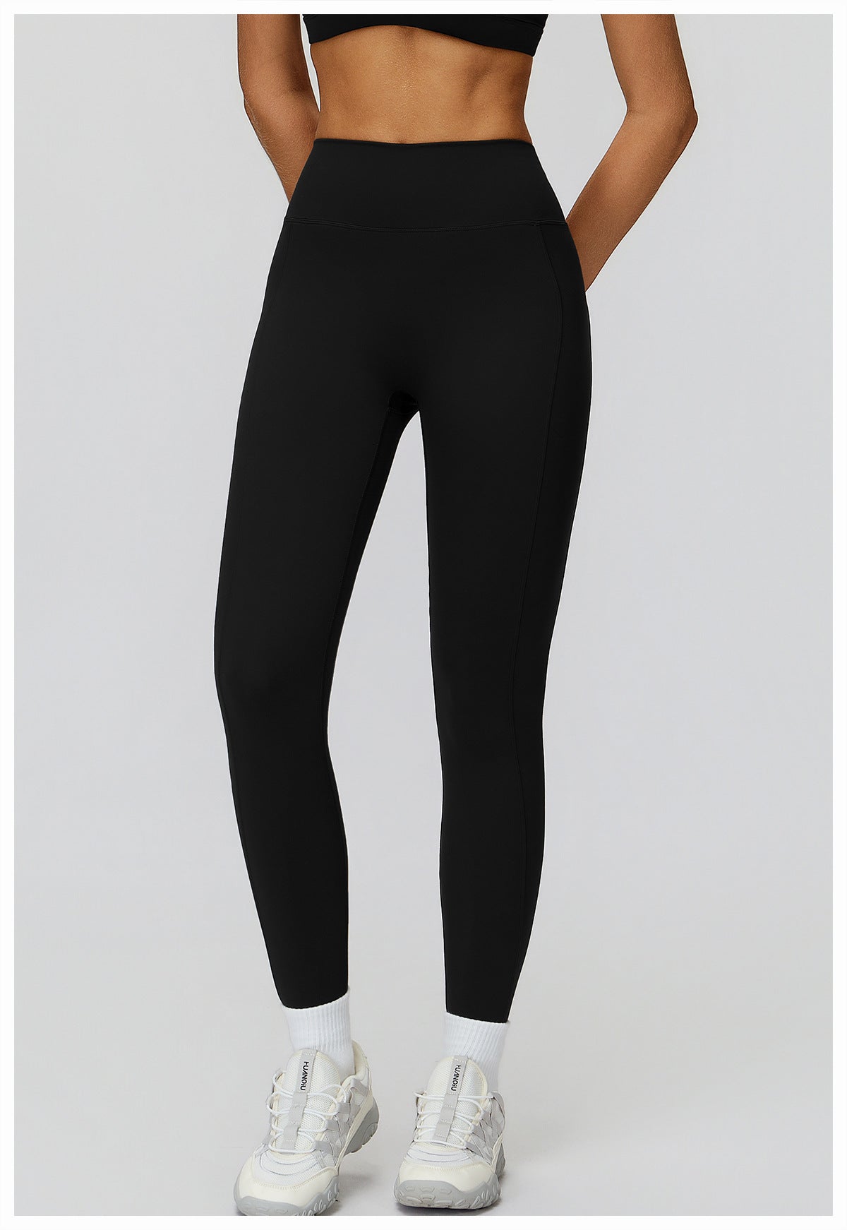 Brushed Yoga Trousers High Waist Pleated Tight Trousers Women Outdoor Running Sports Workout Clothes
