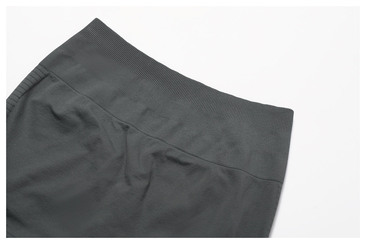 Sollinarry Seamless Tight High Waist Yoga Shorts Peach Hip Women Hip Lifting Fitness Shorts Outdoor Running Shorts