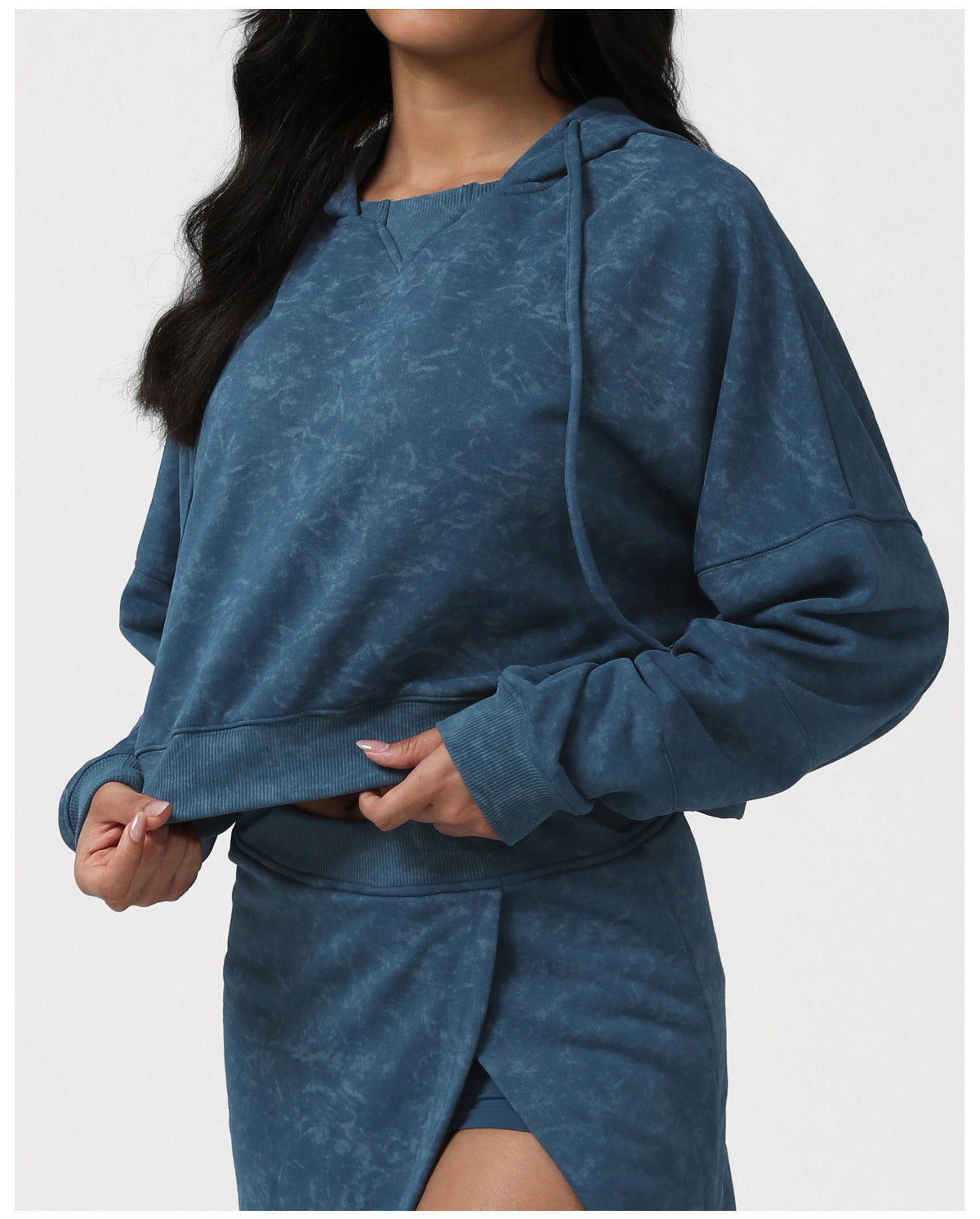 Fried Color Printed Casual Long Sleeved Pullover Sports Sweater Autumn Winter Loose Hooded Thickened Jacket Yoga Clothes Women
