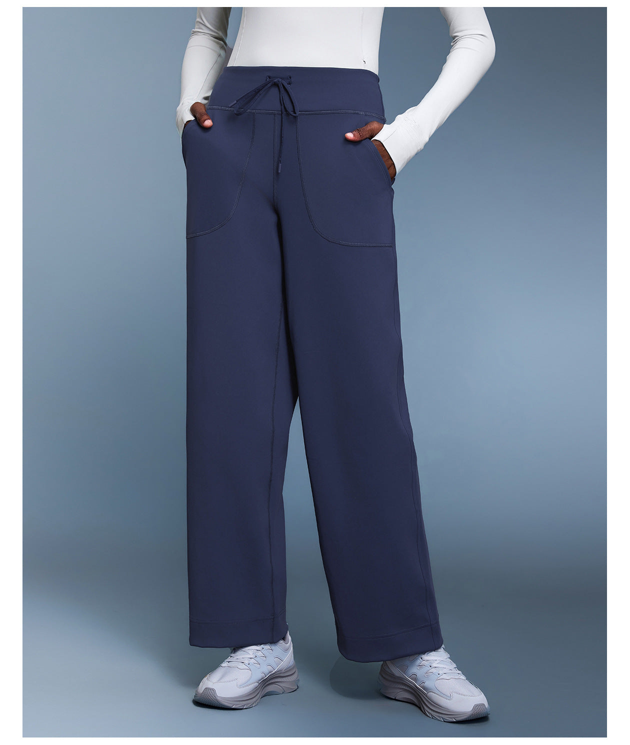 Nude Feel Loose Fleece Lined Yoga Pants All Matching Casual Straight Pants Sports Running Fitness Pants Women Autumn Winter