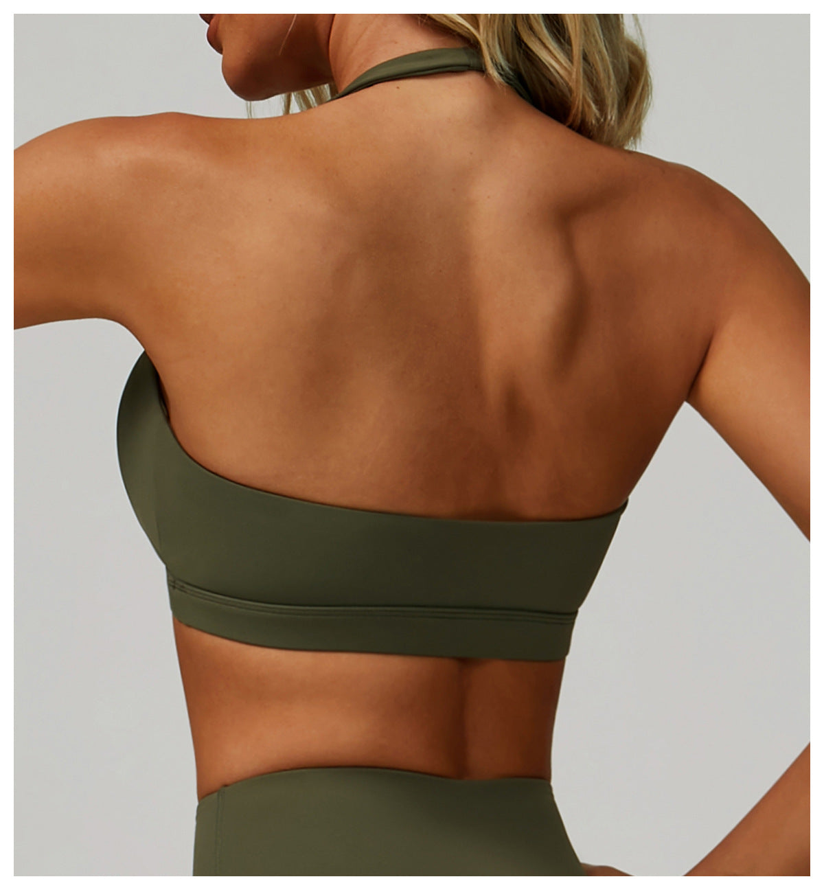 Sollinarry Summer Halter Cloud Sense Yoga Bra Hollow Out Cutout Beauty Back Yoga Clothes Running Fitness High Strength Sports Underwear