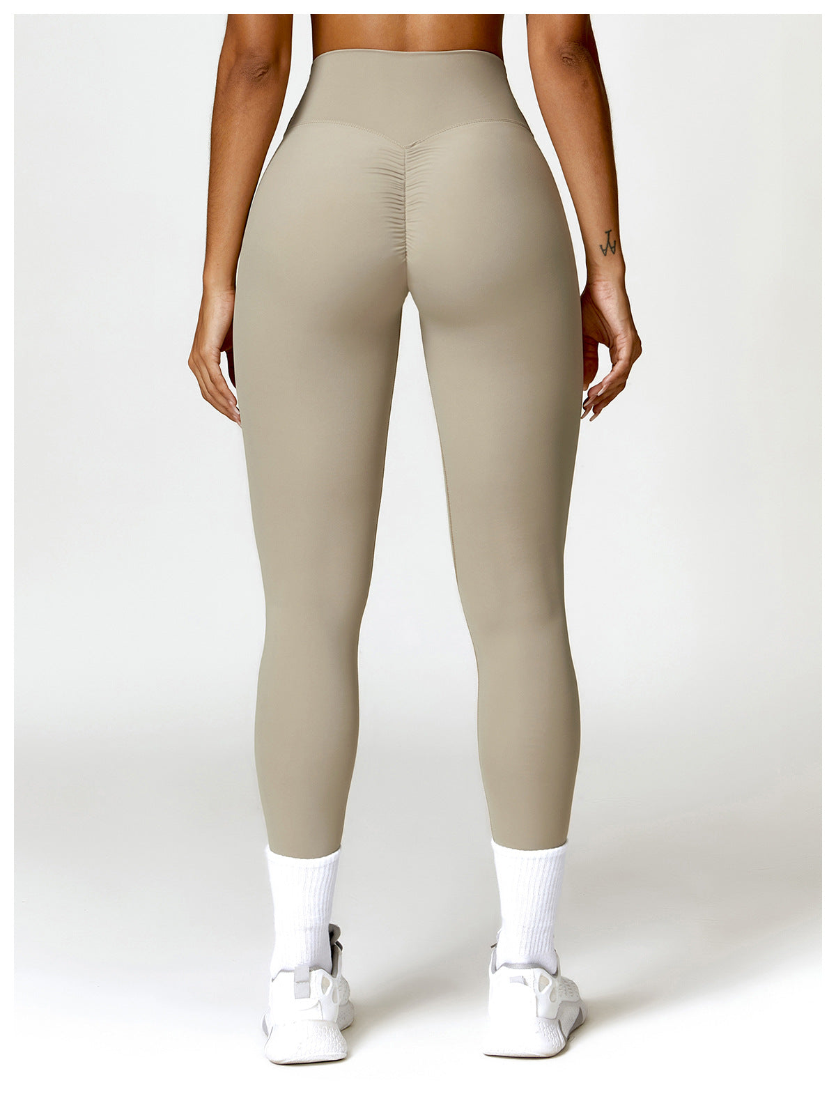 Sollinarry Quick Drying Skinny Yoga Pants Brushed Belly Contracting Hip Raise High Waist Fitness Pants Outer Wear Running Exercise Pants
